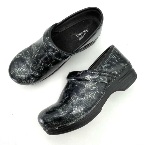 Dansko Professional Clogs Metallic Iridescent Snakeskin Print Size 37 | 6.5-7 - Picture 2 of 16